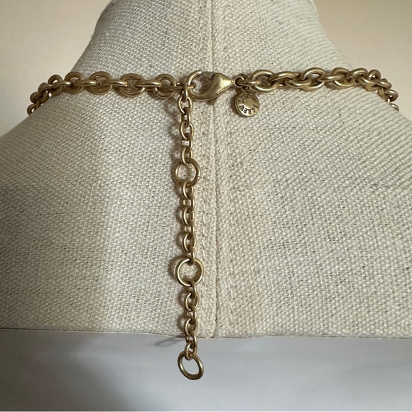 J Crew Gold Tone Rhinestone Statement Necklace - Picture 11 of 12